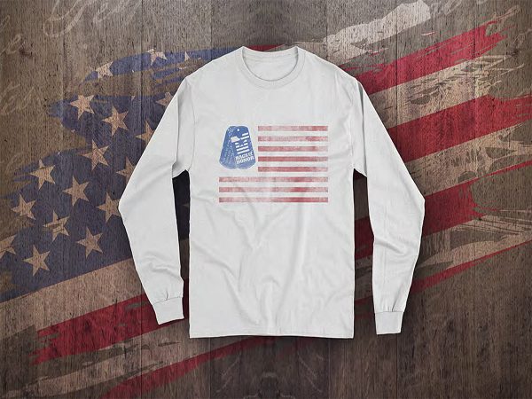 RoH American Flag with Logo Unisex Long Sleeve T-Shirt Cheap