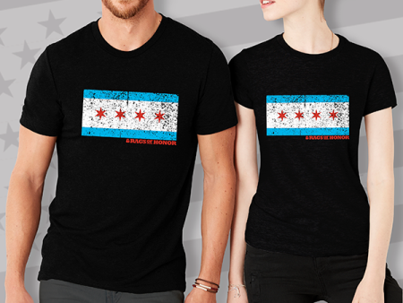 Chicago Flag Unisex T-Shirt Online Hot Sale