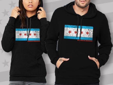 Chicago Flag Unisex Pullover Hoodie Discount