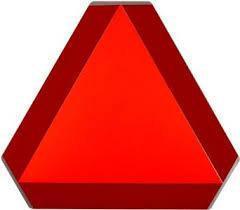 Decal -SLOW MOVING VEHICLE - Orange Red - NH3 Safety Decal Online now