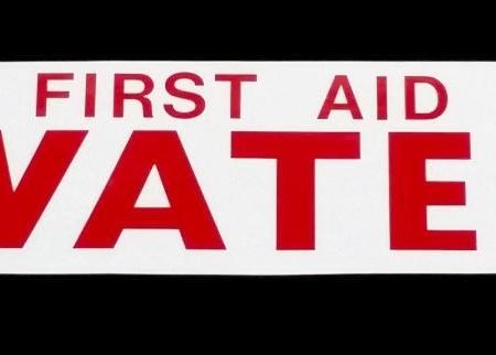 Decal - WATER FIRST AID - Red on White - NH3 Safety Decal Online Sale