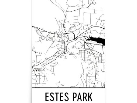 Estes Park Colorado Street Map Poster Online