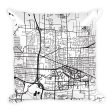 East Lansing Map Throw Pillow For Sale