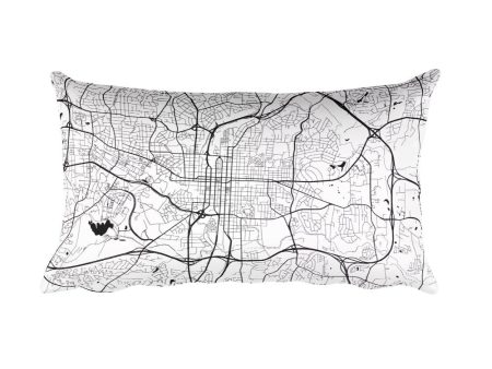 Raleigh Map Throw Pillow on Sale