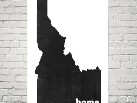 Idaho Home State Map Art For Cheap