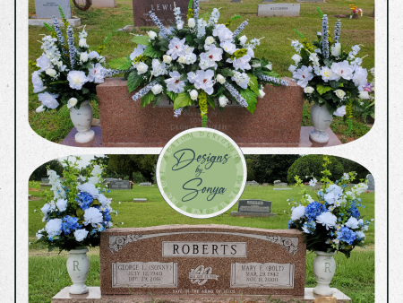 Make it Uniquely Yours | Lifelike Custom Designed Memorial   Funeral | Grave Cemetery Floral Vase | Large Arrangement | Premium Silk Flowers Online