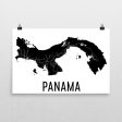 Panama Wall Map Print - Modern Map Art Fashion