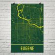 Eugene OR Street Map Poster For Discount