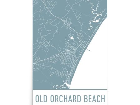 Old Orchard Beach ME Street Map Poster Cheap