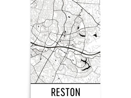 Reston VA Street Map Poster Sale