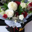 Red White in Black Bouquet on Sale