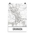 Granada Spain Street Map Poster Online Sale