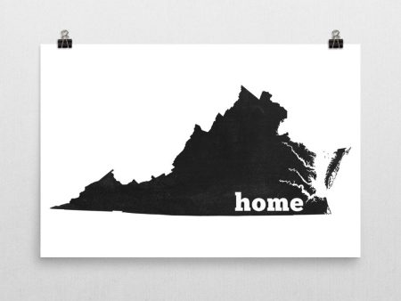 Virginia Home State Map Art Online Sale