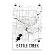 Battle Creek Street Map Poster Cheap