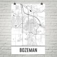 Bozeman MT Street Map Poster Online