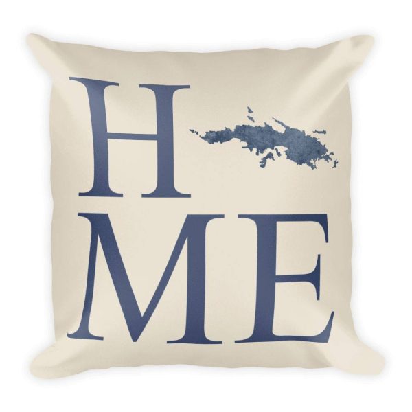 US Virgin Islands Map Pillow – Modern Map Art Hot on Sale