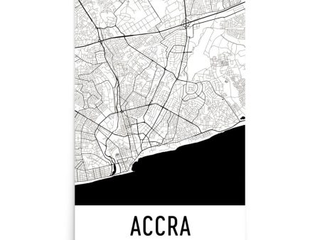 Accra Ghana Street Map Poster Online Hot Sale