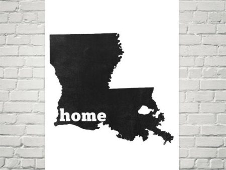 Louisiana Home State Map Art Supply