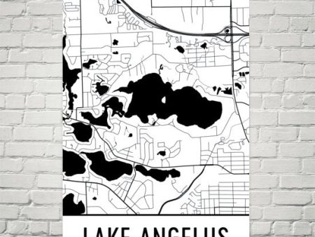 Lake Angelus MI Art and Maps Online