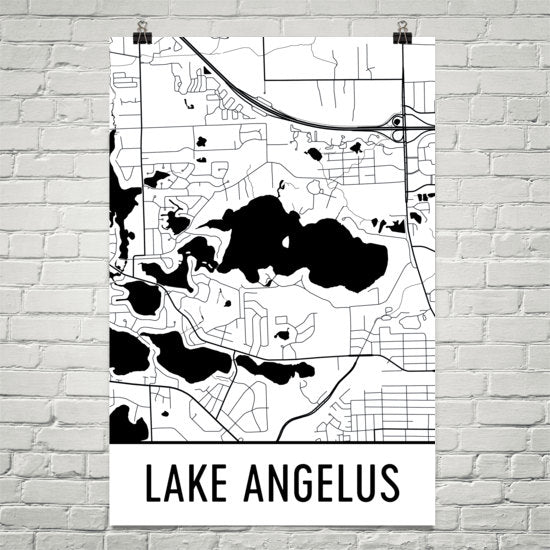 Lake Angelus MI Art and Maps Online