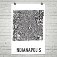 Indianapolis Neighborhood Typography Prints – Modern Map Art Online Hot Sale