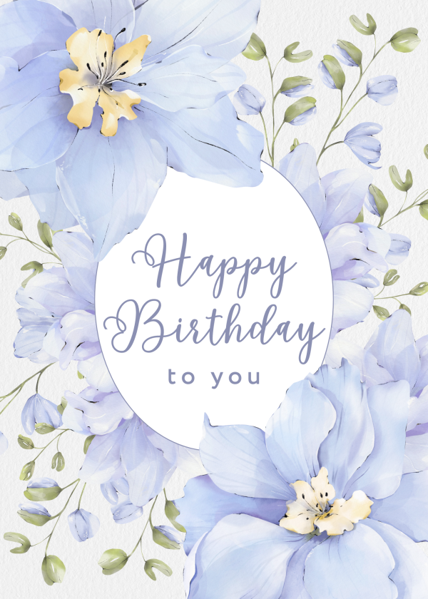 Floral Birthday Card Digital Download | Printable 5x7 DIY Card Set with Matching Envelope and Inserts | Easy At-Home Printing on Cardstock Fashion