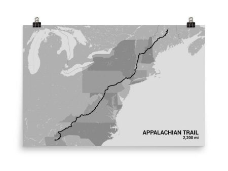 Appalachian Trail Map Art Prints For Cheap