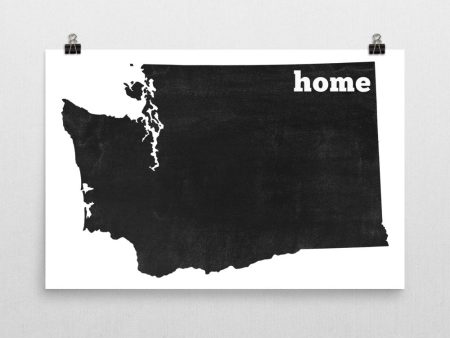 Washington Home State Map Art Cheap