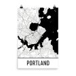 Portland ME Street Map Poster Online Hot Sale