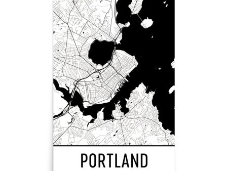 Portland ME Street Map Poster Online Hot Sale