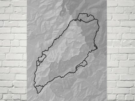 Tour Du Mont Blanc Trail Map Art Prints For Cheap