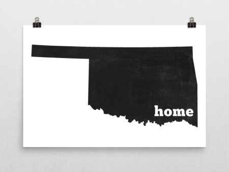 Oklahoma Home State Map Art Online Sale