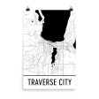 Traverse City MI Street Map Poster For Cheap