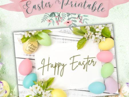 Happy Easter Egg Framed | Custom Designed | 5 x 7 Printable Greeting Card | Matching Envelope Included | Instant Download | Print from Home For Discount