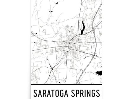 Saratoga Springs NY Street Map Poster Hot on Sale