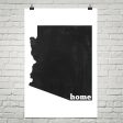 Arizona Home State Map Art Cheap