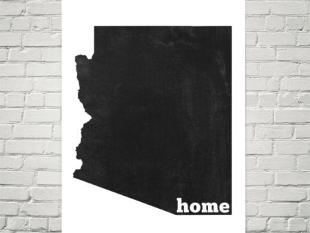 Arizona Home State Map Art Cheap