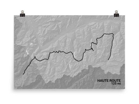 Haute Route Trail Map Art Prints Hot on Sale