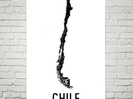 Chile Wall Map Print - Modern Map Art For Sale