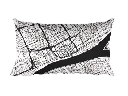 Detroit Map Throw Pillow Cheap