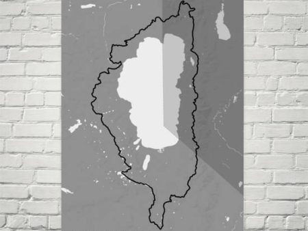 Tahoe Rim Trail Map Art Prints Online Sale