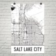 Salt Lake City Street Map Poster Sale