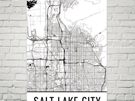 Salt Lake City Street Map Poster Sale