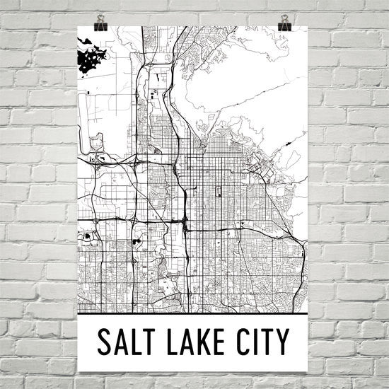 Salt Lake City Street Map Poster Sale