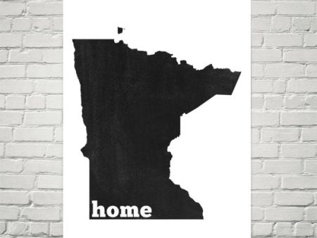 Minnesota Home State Map Art For Cheap