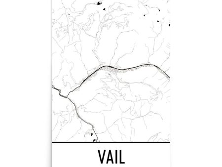 Vail CO Street Map Poster Discount