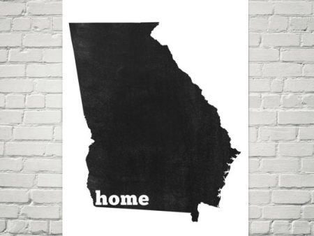 Georgia Home State Map Art Online