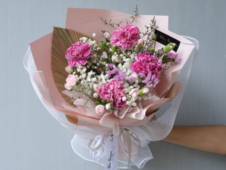 Cherry Carnation Bouquet Supply