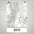 Quito Ecuador Street Map Poster For Sale