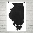 Illinois Home State Map Art Fashion